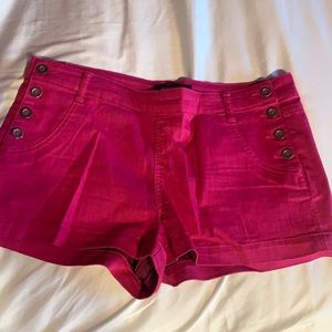 Pink stretchy shorts